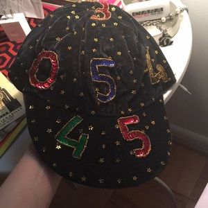 Urban Outfitters Urban Renewal hat velvet sequin